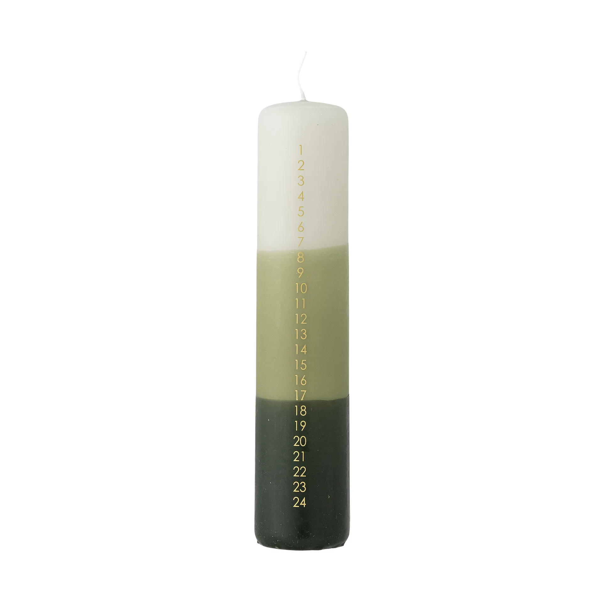 Świeca adwentowa Dip Dye, Zielony, 25 cm Bloomingville