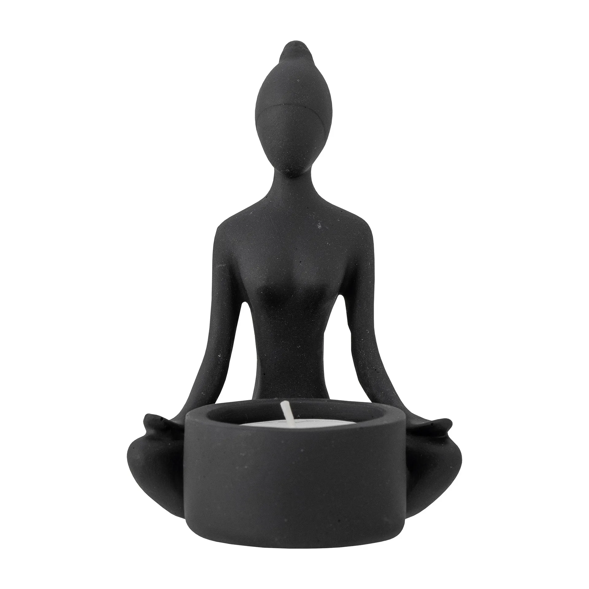 Świecznik Benna 12 cm , Czarny Bloomingville