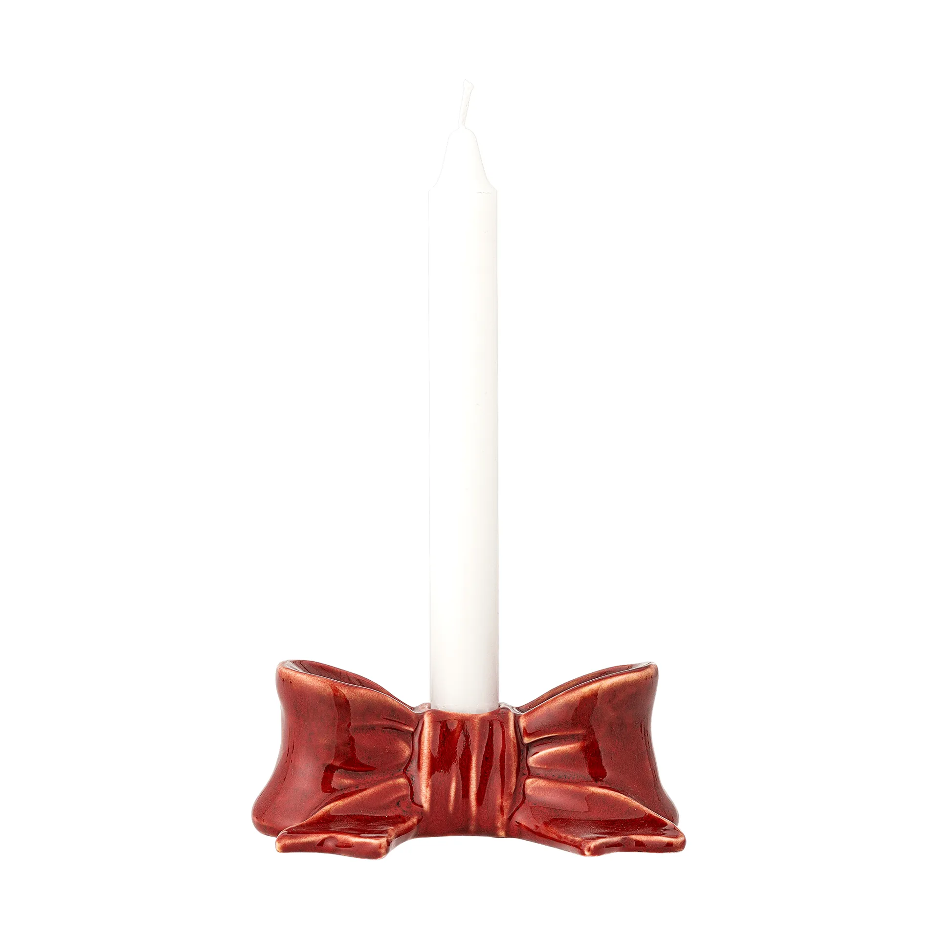 Świecznik Bow, Czerwony, 11,5 cm Bloomingville