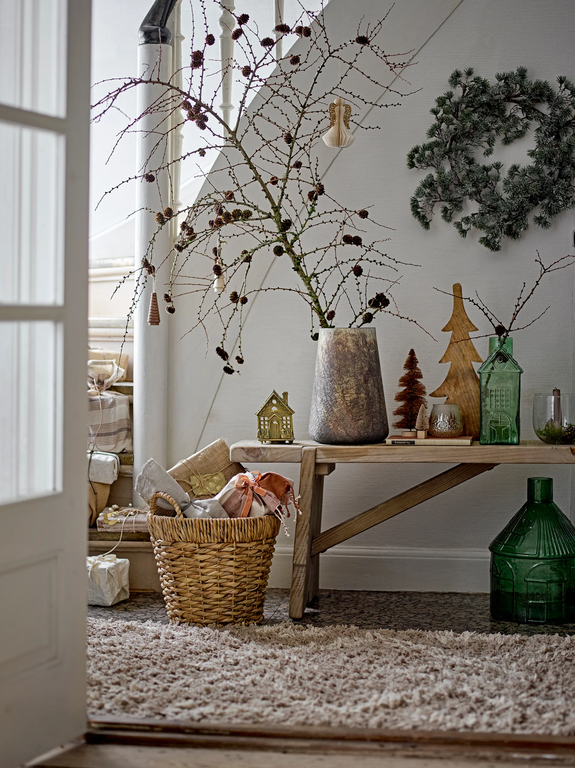 Świecznik Crista 6x14 cm, Mosiądz Bloomingville