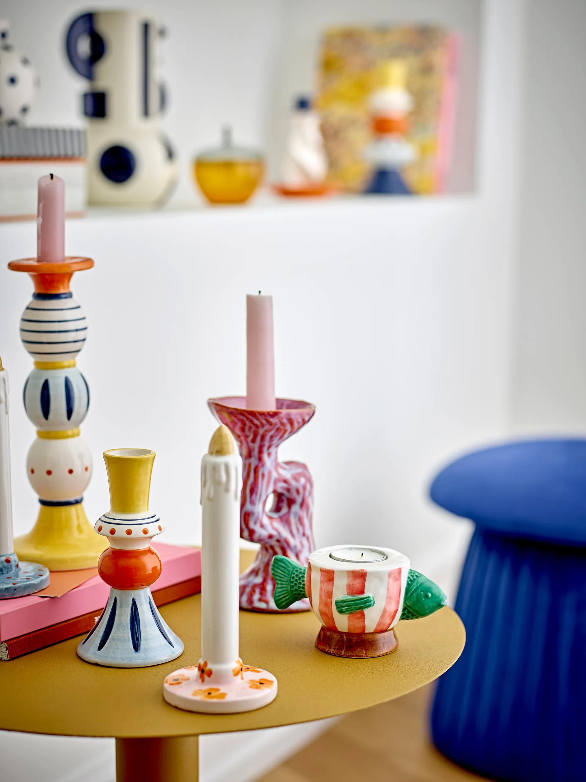 Świecznik Ivalie, Różowy Bloomingville