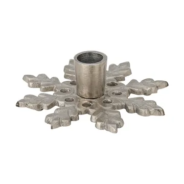 Świecznik Kashi - Srebrny, Ø13,5 cm - Bloomingville