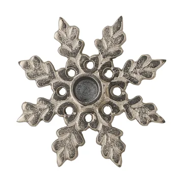 Świecznik Kashi - Srebrny, Ø13,5 cm - Bloomingville