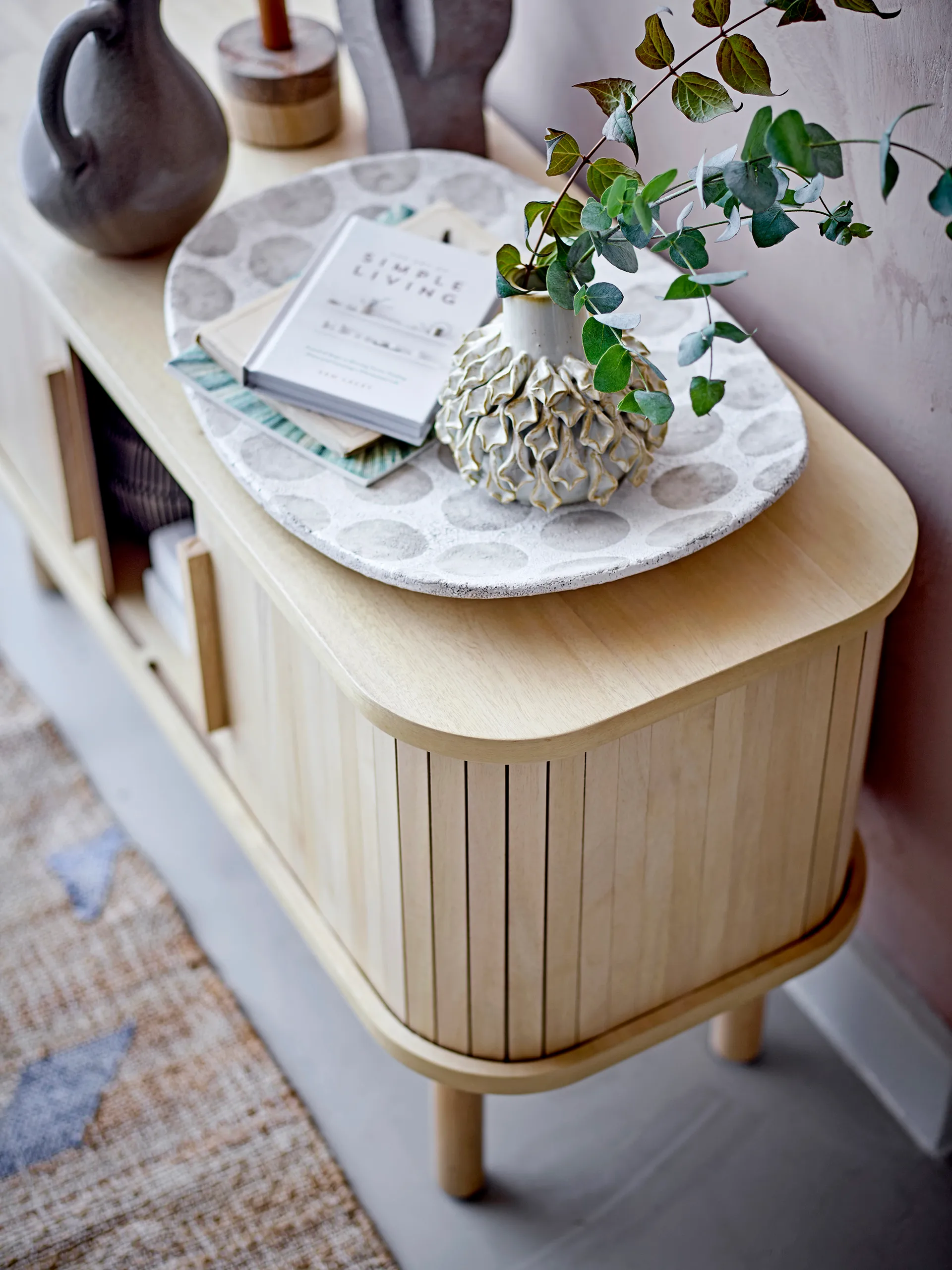 Szafka Lex 90x35x50 cm, Drewno kauczukowe Bloomingville