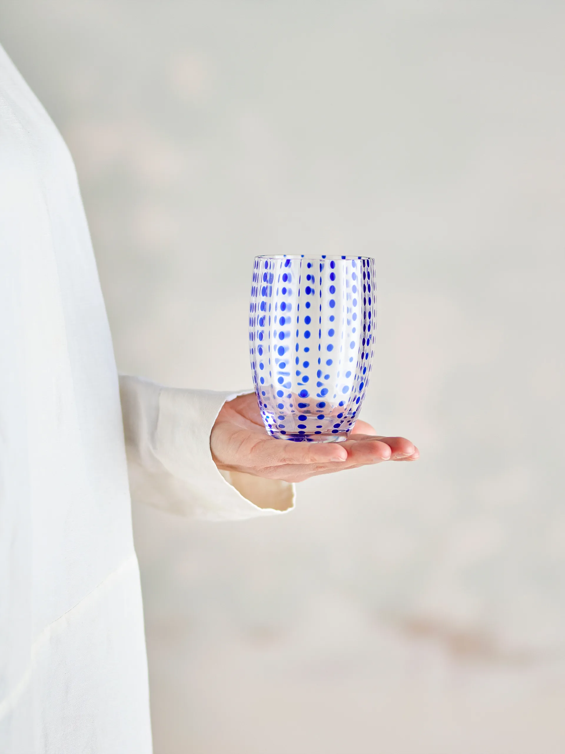 Szklanka do napojów Brinley, 4-pak, Niebieski Bloomingville