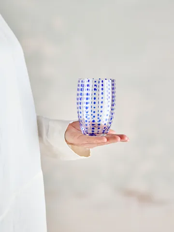 Szklanka do napojów Brinley, 4-pak - Niebieski - Bloomingville