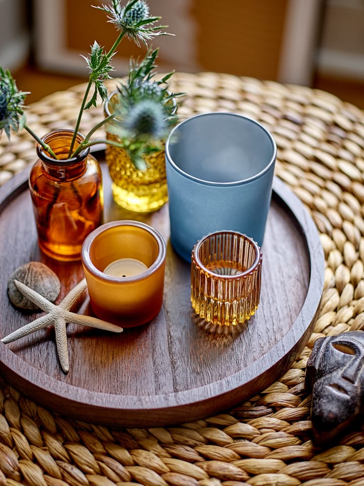 Taca ze świecznikiem Sanga, 5 elementów, Brązowy-multi Bloomingville