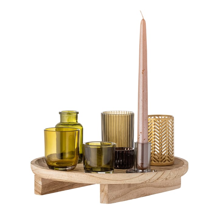 Taca ze świecznikiem Sanga, 8 elementów, Naturalny-multi Bloomingville