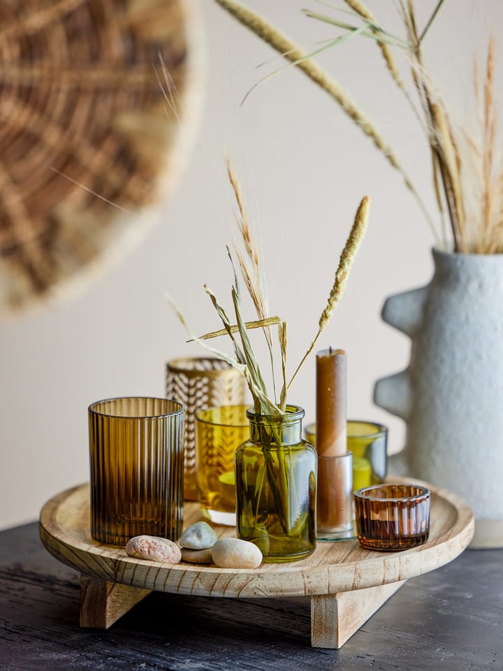 Taca ze świecznikiem Sanga, 8 elementów, Naturalny-multi Bloomingville