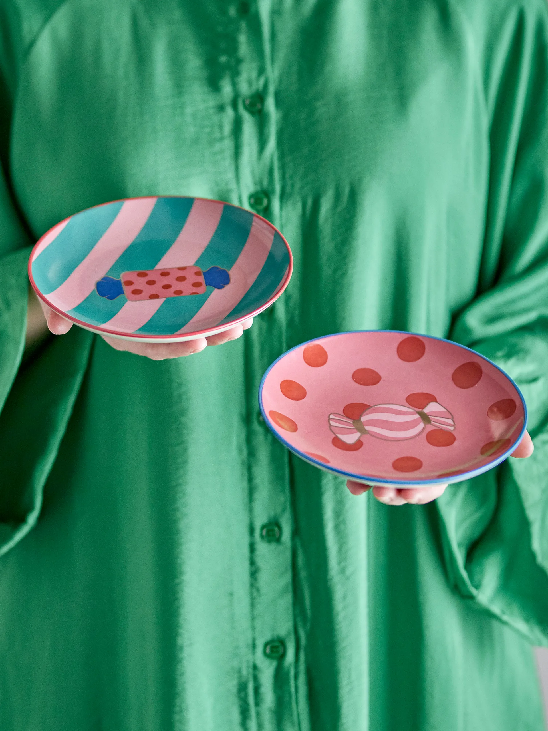 Talerz Caramella Ø16 cm, 2 części, Różowy Bloomingville