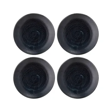 Talerz Yoko 24 cm 4-pak - Czarny - Bloomingville