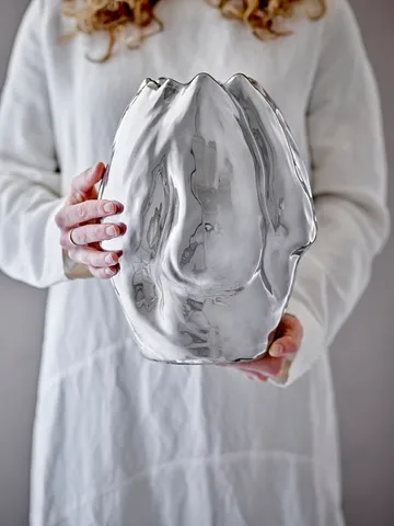 Wazon Bobby 23,5x29 cm - Srebrny - Bloomingville