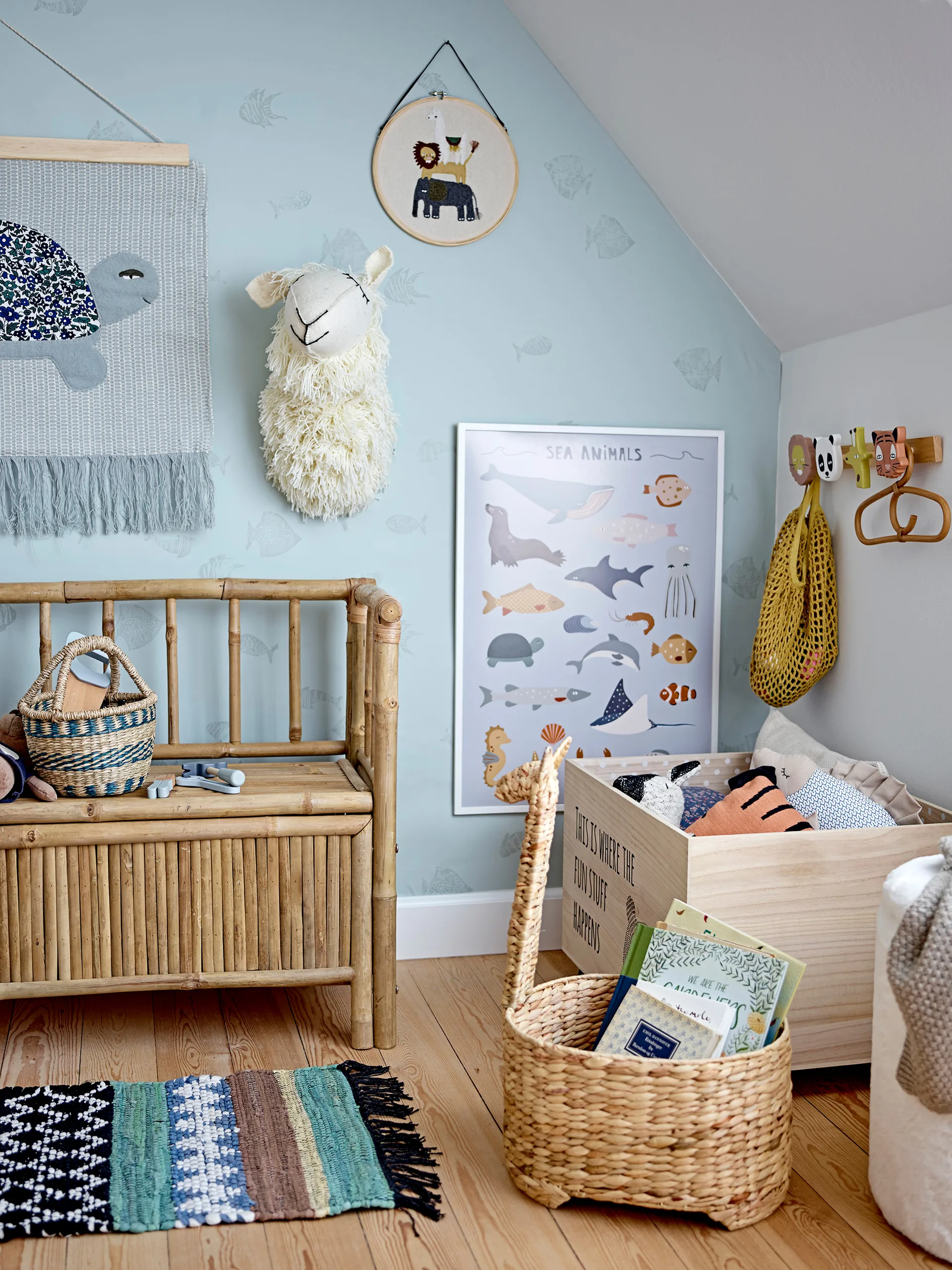 Wieszak ratanowy Aranya 17x30 cm, Nature Bloomingville