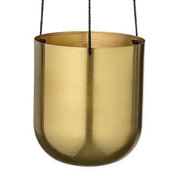 Wisząca doniczka Bloomingville metalowa Ø13.5 cm, mosiądz Bloomingville