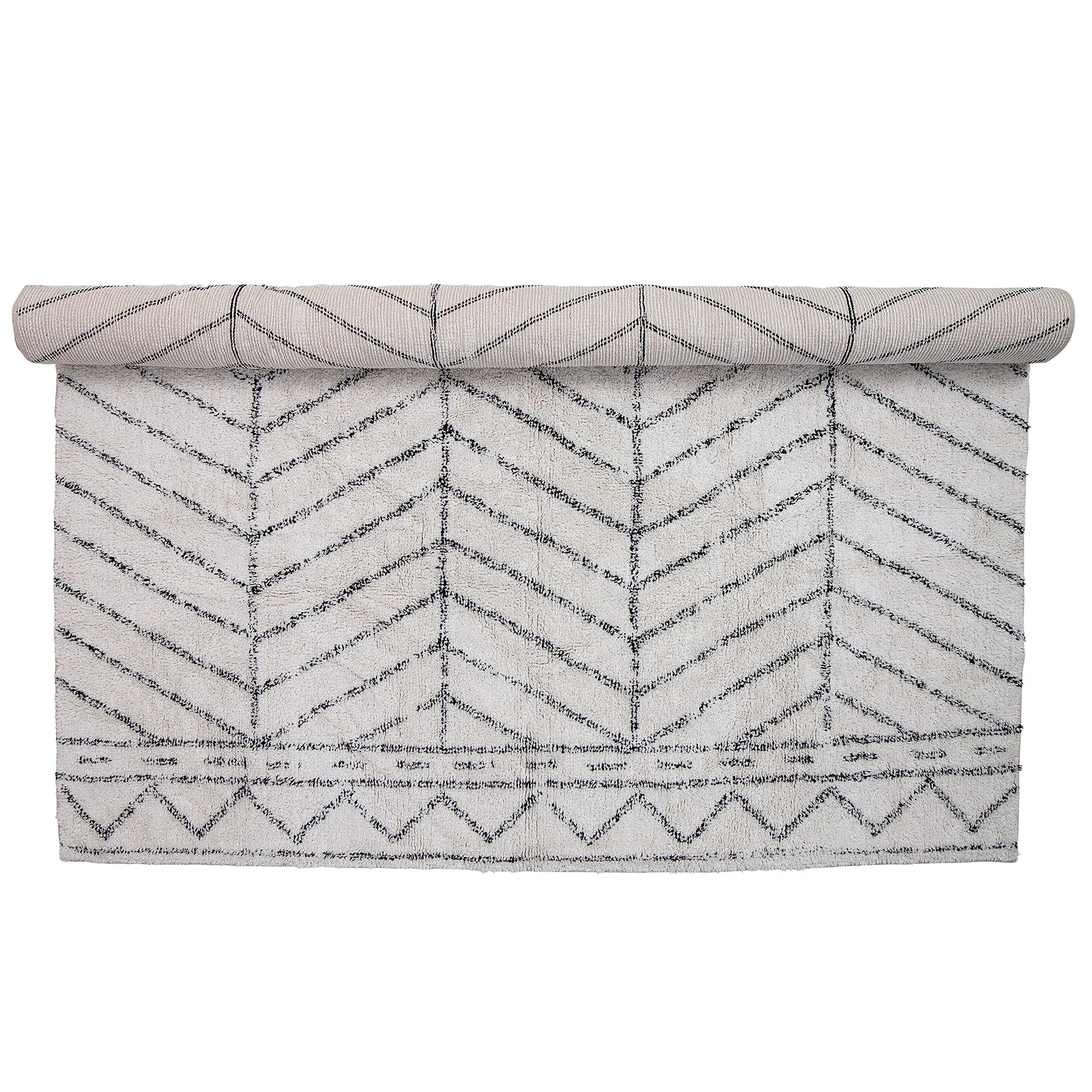 Wzorzysty dywan bawełniany Bloomingville, Czarnobiały Bloomingville