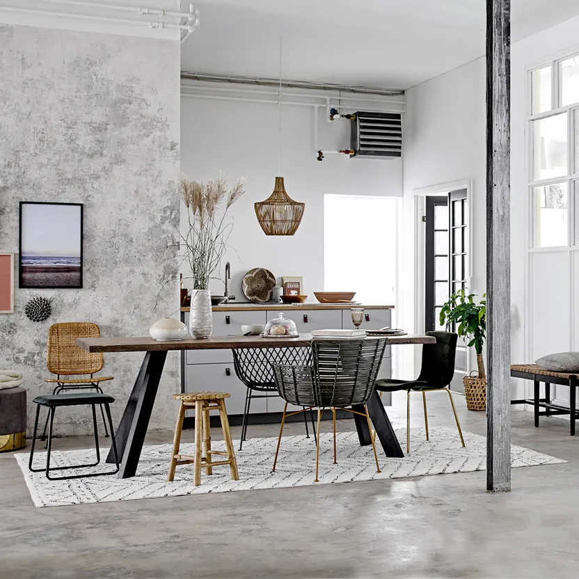 Wzorzysty dywan bawełniany Bloomingville, Czarnobiały Bloomingville