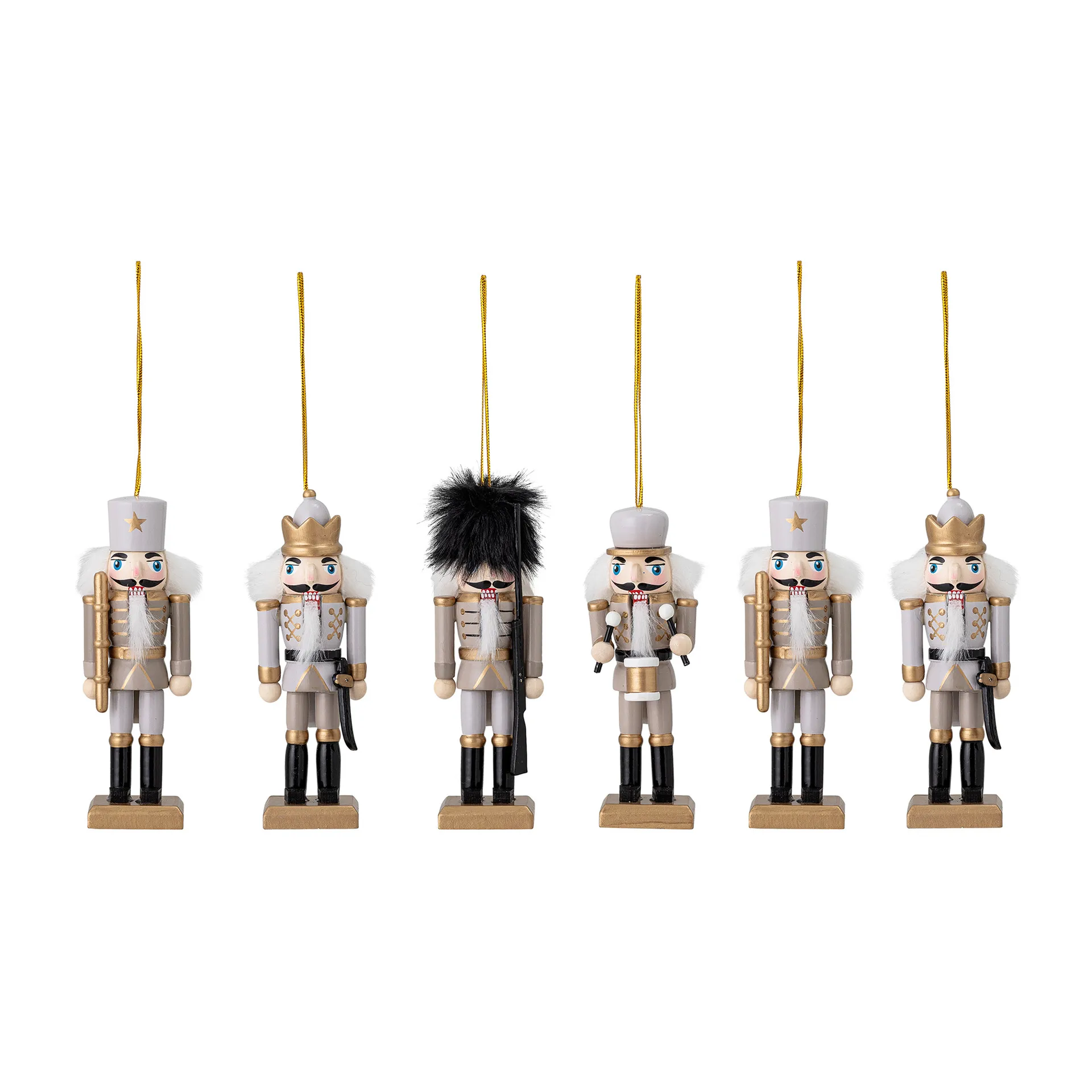  Zawieszka świąteczna Bloomingville 6 szt., Złota Bloomingville