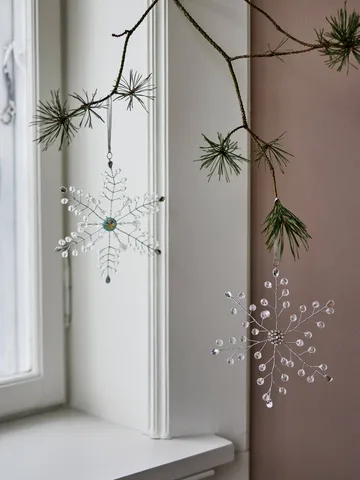 Zawieszka świąteczna Miku - Przezroczysty, 2 szt., 17 cm - Bloomingville