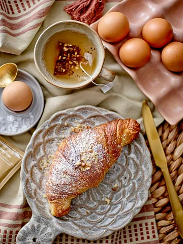 Zestaw 2 kieliszków na jajko Lila - Szary-biały - Bloomingville