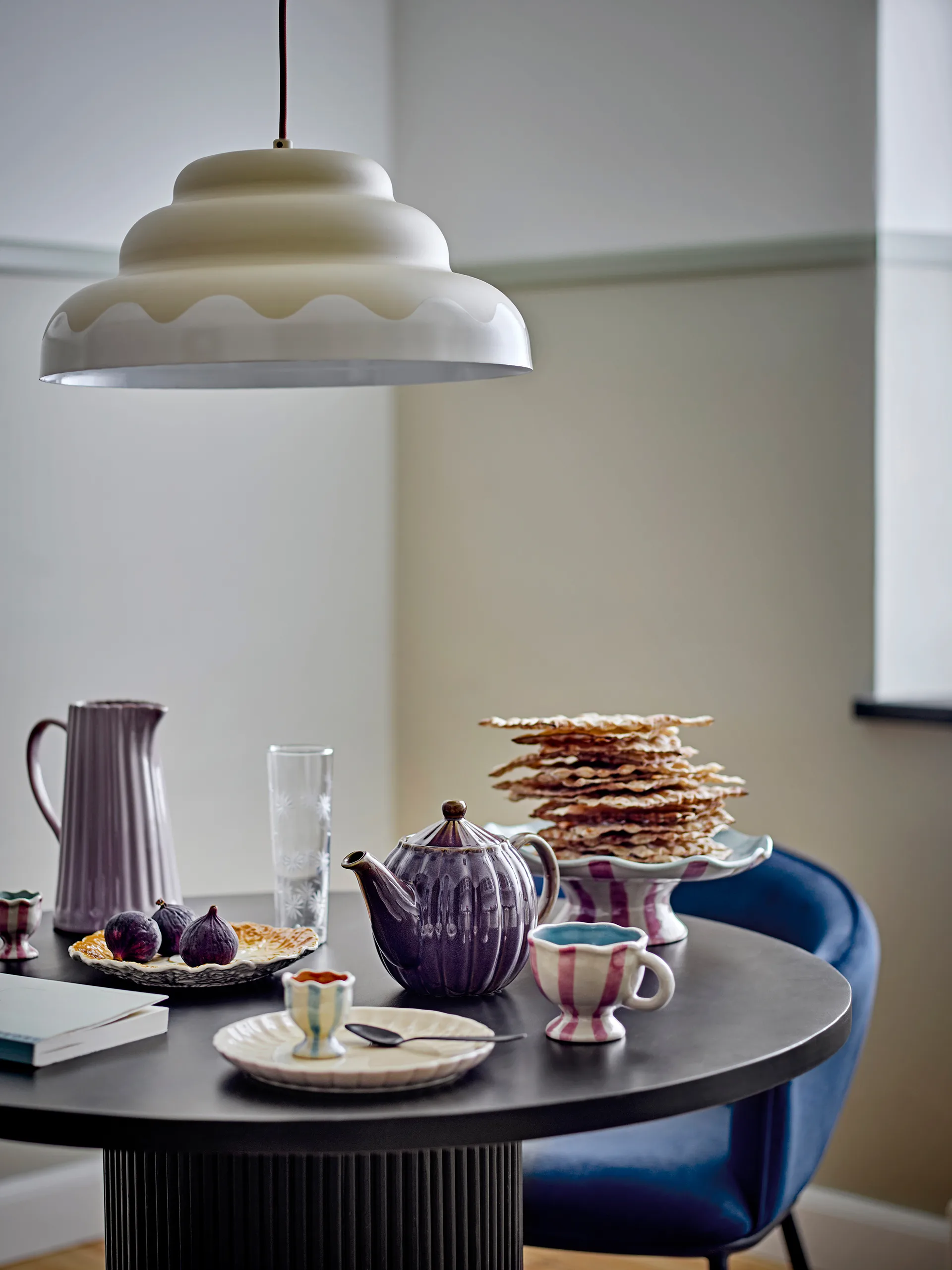 Zestaw kieliszków do jajek Willa - 2 szt, Rose-blue Bloomingville