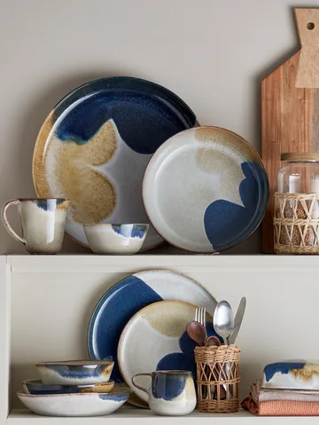 Zestaw obiadowy Jules, 12 części - Szary - Bloomingville