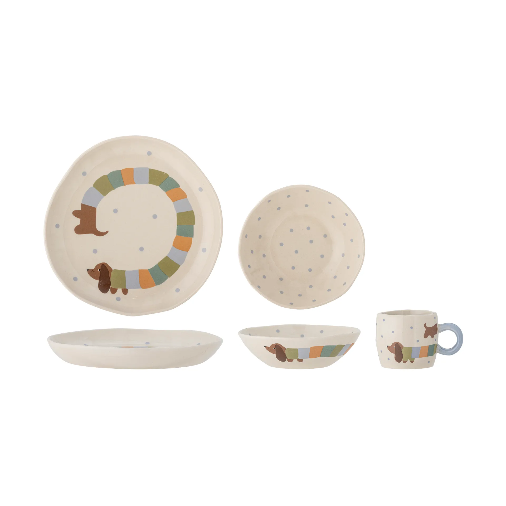 Zestaw serwisowy Charlie 3 części, Niebiesko-biały Bloomingville