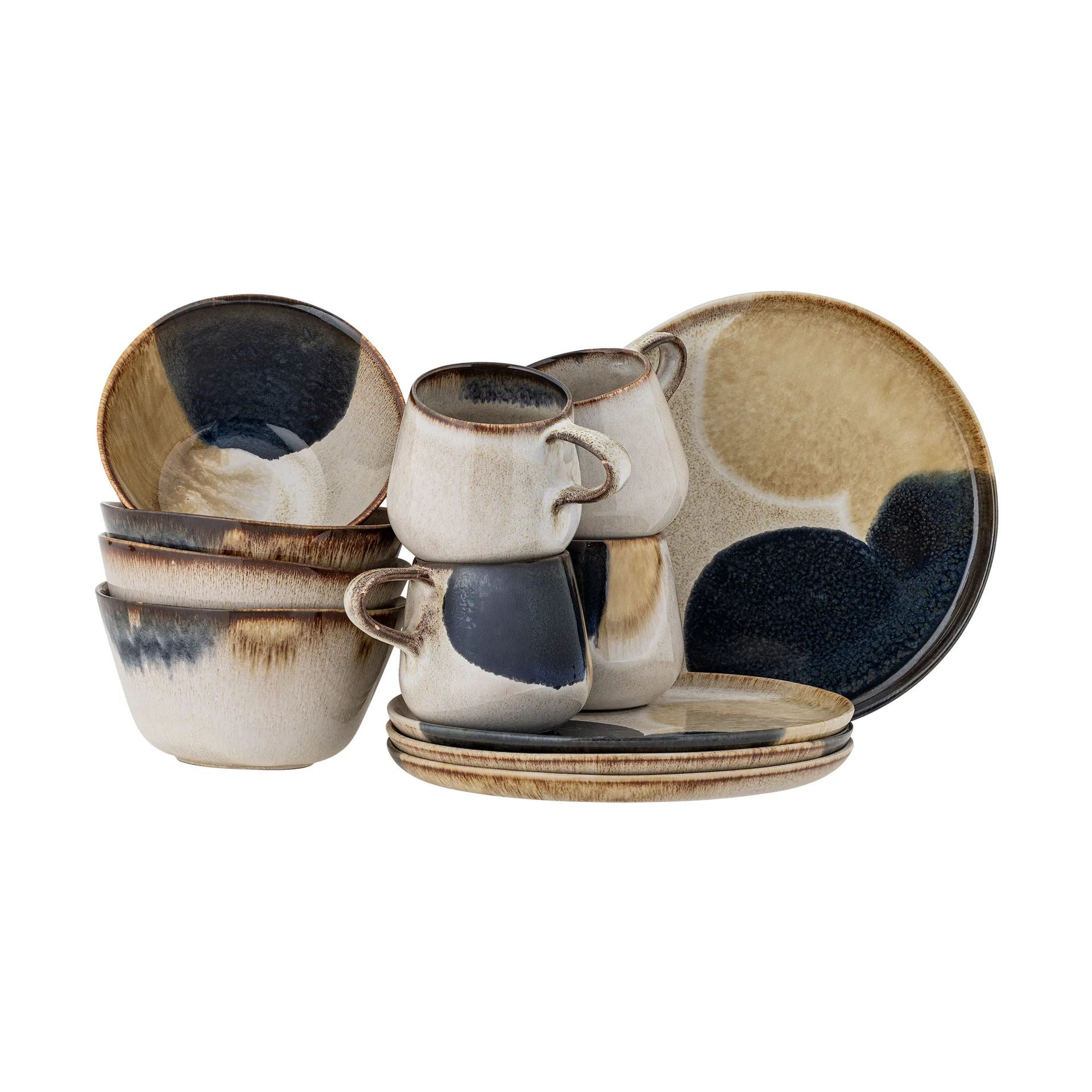 Zestaw śniadaniowy Jules, 12 części, Szary Bloomingville