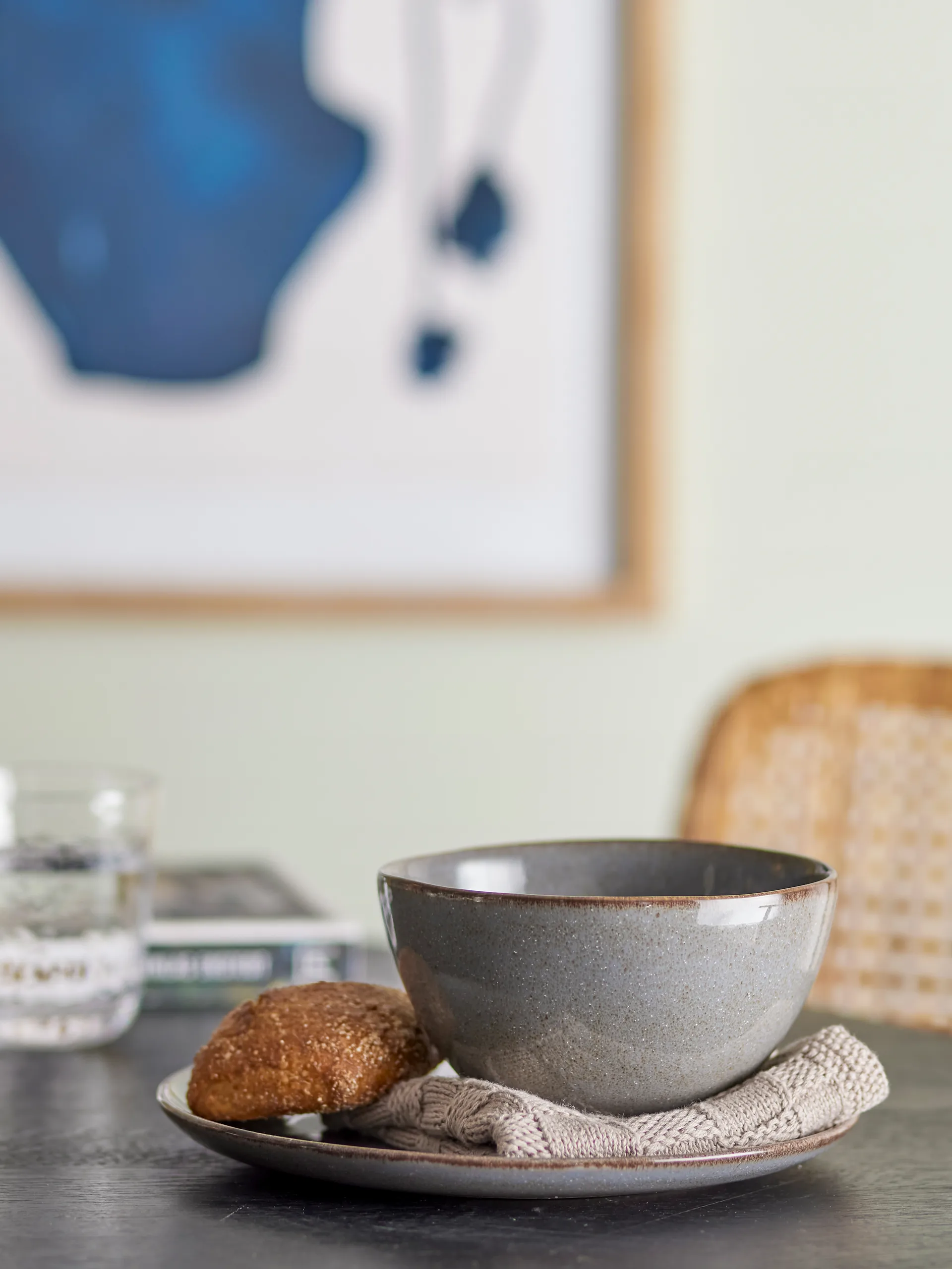 Zestaw śniadaniowy Sandrine, 12 części, Szary Bloomingville