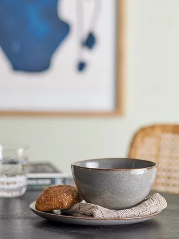 Zestaw śniadaniowy Sandrine, 12 części - Szary - Bloomingville