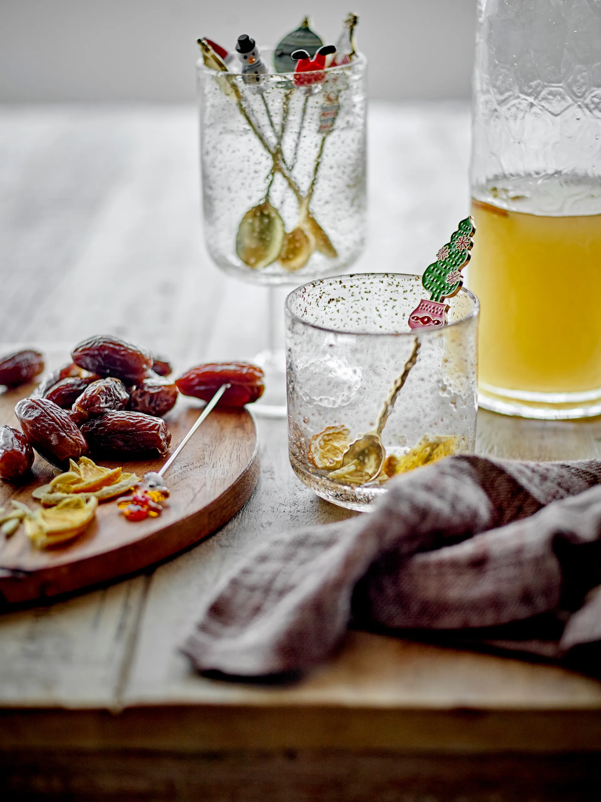 Zestaw widelczyków koktajlowych Feliz, 4 szt., Biało-czerwony Bloomingville