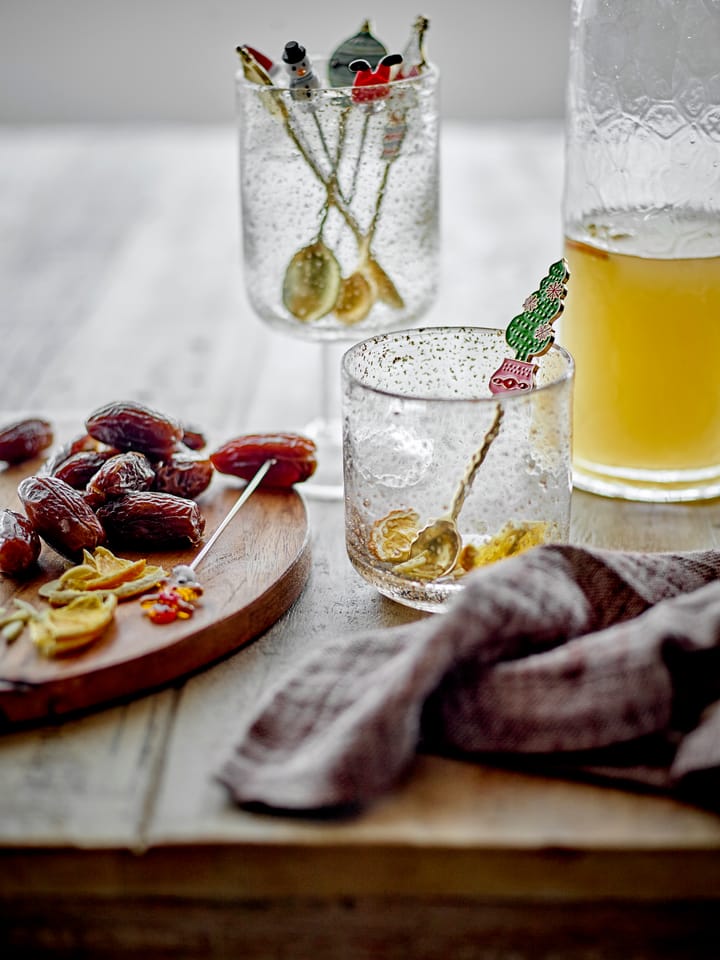 Zestaw widelczyków koktajlowych Feliz, 4 szt., Biało-czerwony Bloomingville