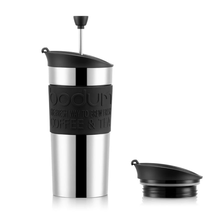 Bodum Travel press kubek chromowany - czarny - Bodum