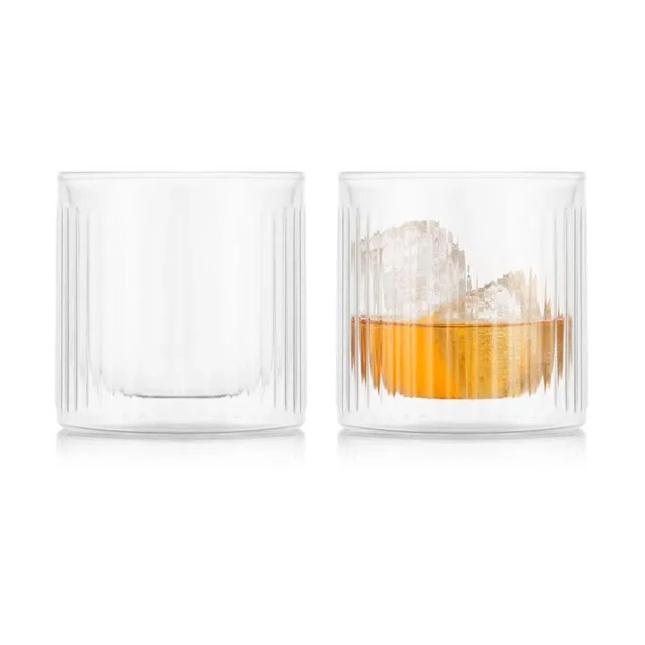 Douro Bar podwójne ścianki szklanka do whisky 300 ml, zestaw 2 szt. - Jasne - Bodum
