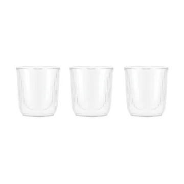 Douro podwójnie ścianki sake szklanka 60 ml, 3‑pak - Jasne-bambus - Bodum