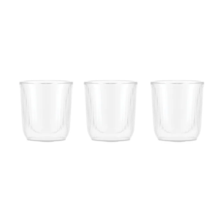 Douro podwójnie ścianki sake szklanka 60 ml, 3‑pak - Jasne-bambus - Bodum