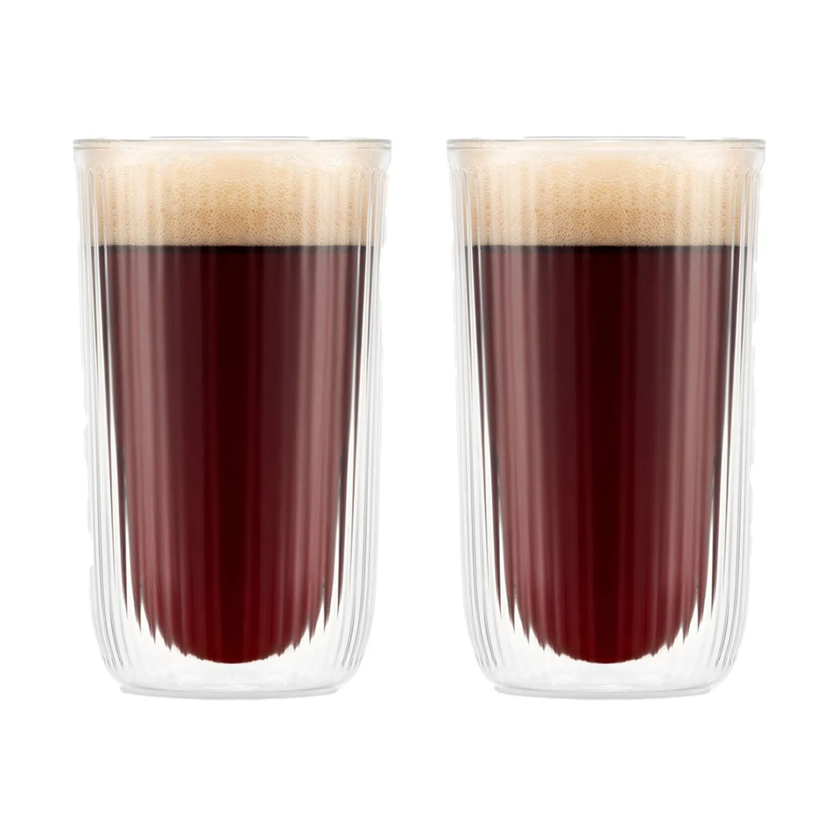 Douro podwójnie ściankowa szklanka do piwa 450 ml, 2‑pak, Jasne Bodum