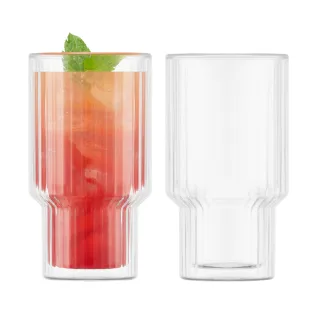 Navalia podwójnie ścianki szklanka 250 ml, 2‑pak - Jasne - Bodum