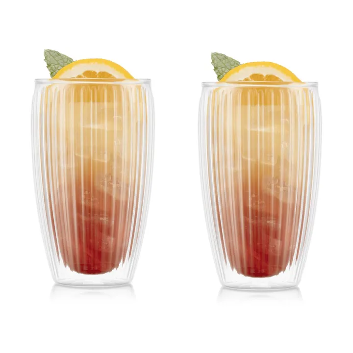 Pavina podwójnie izolowana szklanka 450 ml, 2‑pak - Jasne - Bodum