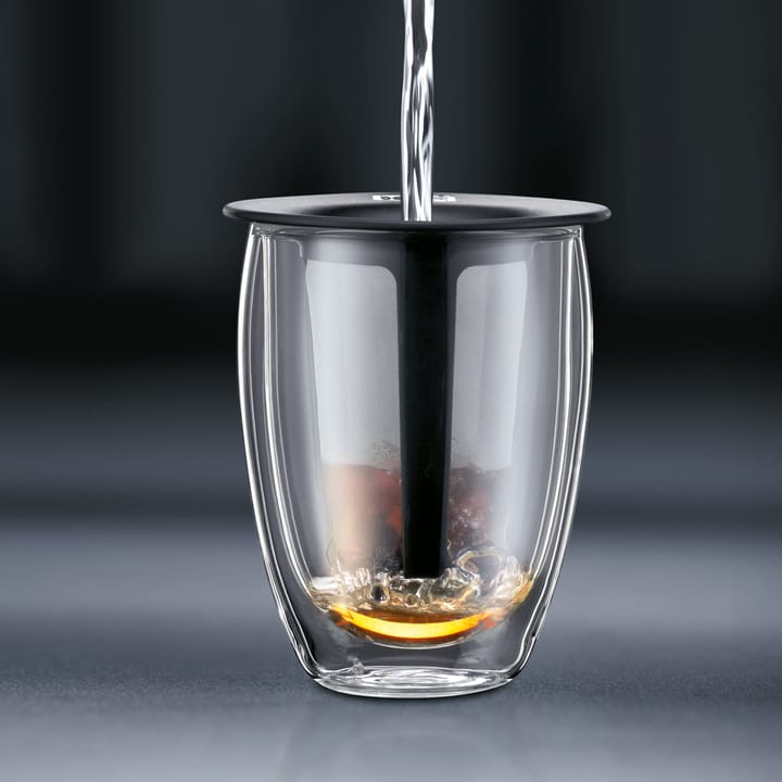 Szklanka Tea For One z sitkiem, czarny Bodum