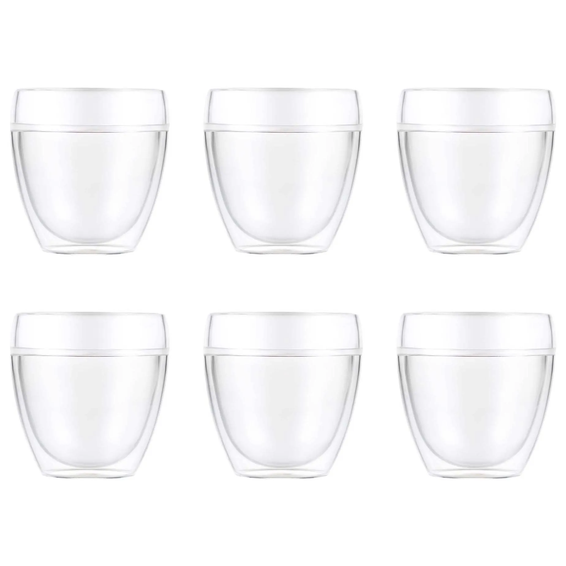 Szklanka z tworzywa sztucznego Pavina Outdoor dwuścienna 6-pak, 250 ml Bodum