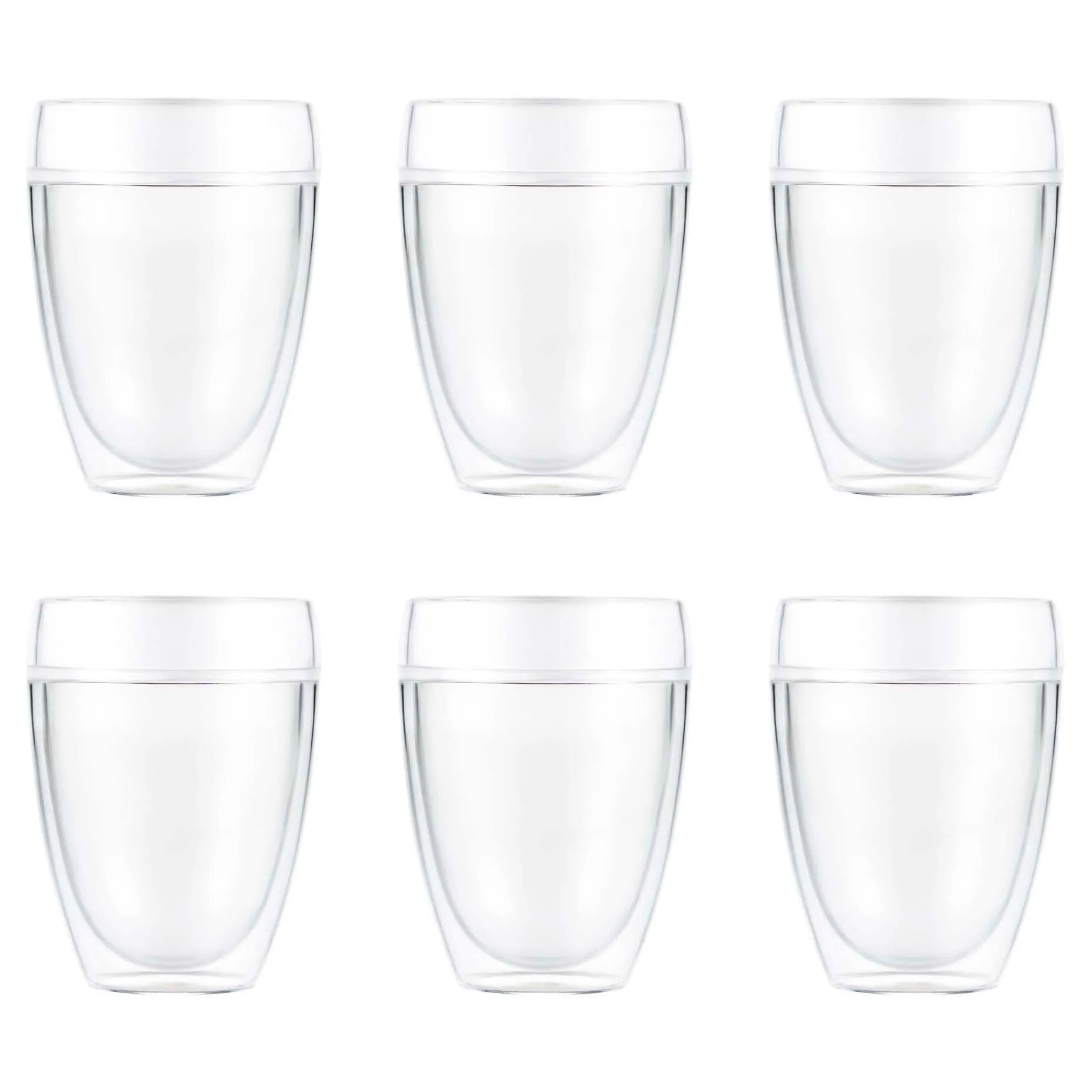 Szklanka z tworzywa sztucznego Pavina Outdoor dwuścienna 6-pak, 350 ml Bodum