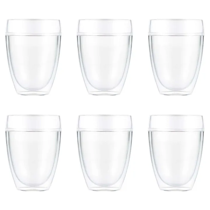 Szklanka z tworzywa sztucznego Pavina Outdoor dwuścienna 6-pak - 350 ml - Bodum