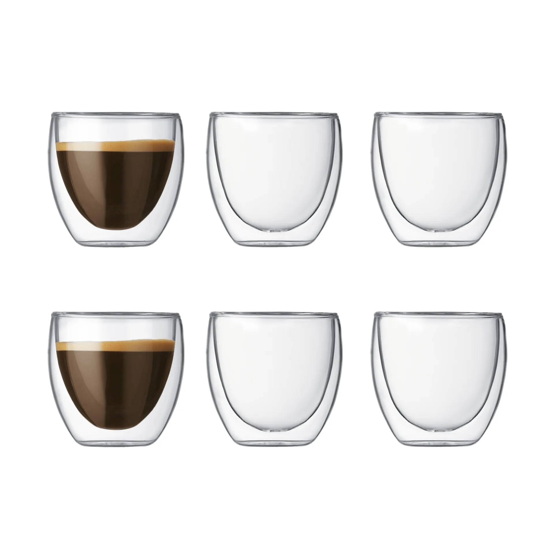 Szklanki izolowane Pavina 6 szt., 80 ml Bodum