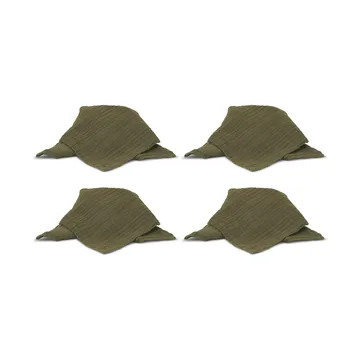 Astrid serwetka 40x40 cm 4 szt. - Zielony - Boel & Jan