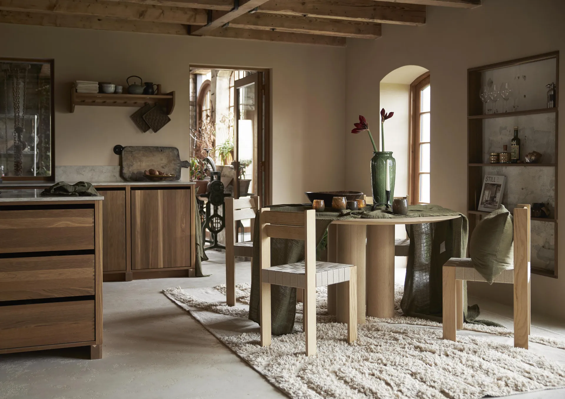 Astrid serwetka 40x40 cm 4 szt., Zielony Boel & Jan