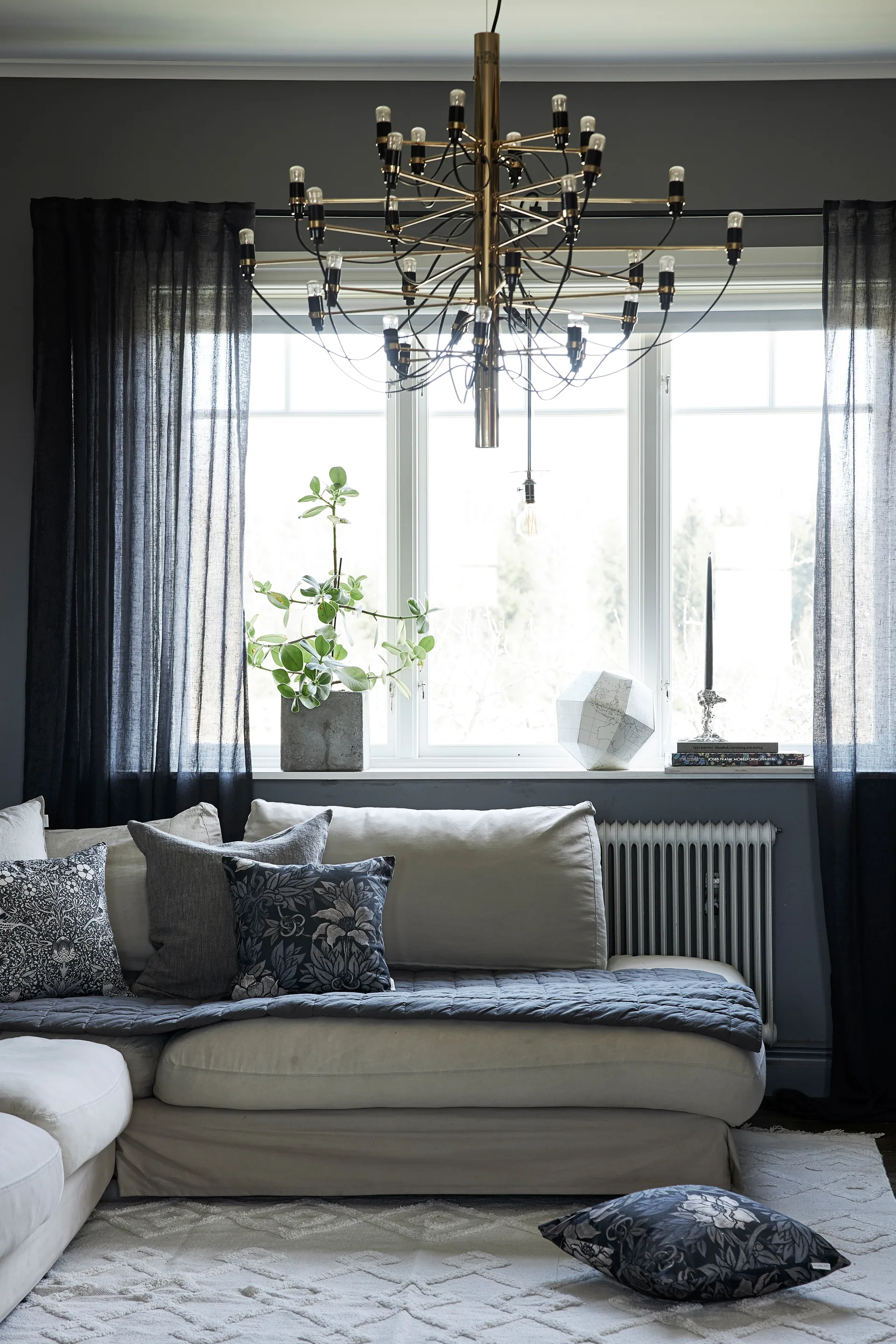 Komplet zasłon Mirja 130x275 cm, Czarno-szary Boel & Jan