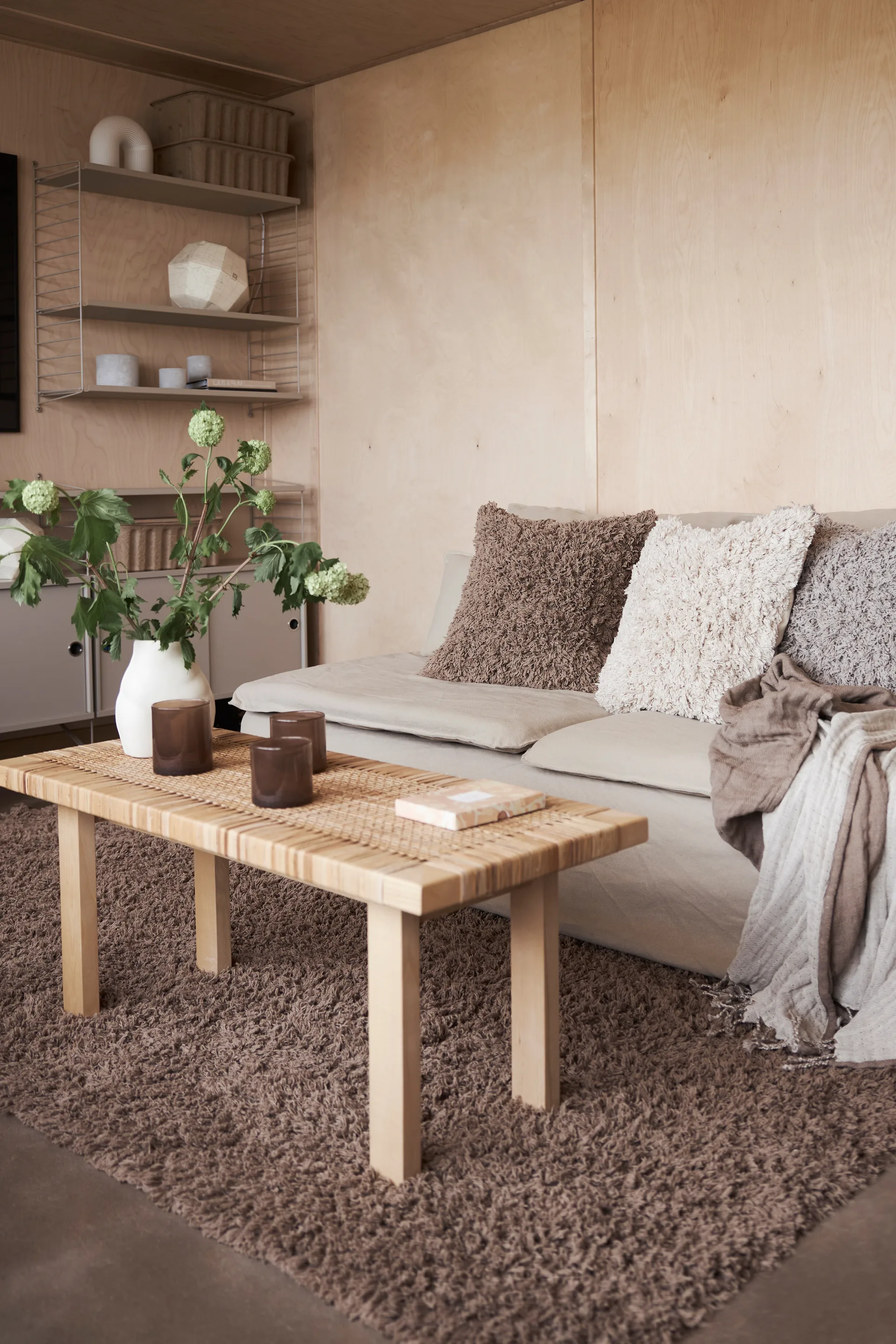 Mata bawełniana 70x200 cm, Brązowy Boel & Jan