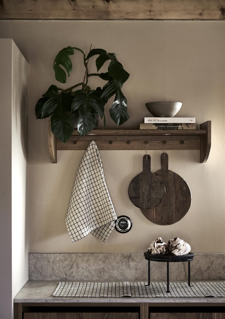 Noor ręcznik kuchenny 50x70 cm - Czarny-offwhite - Boel & Jan
