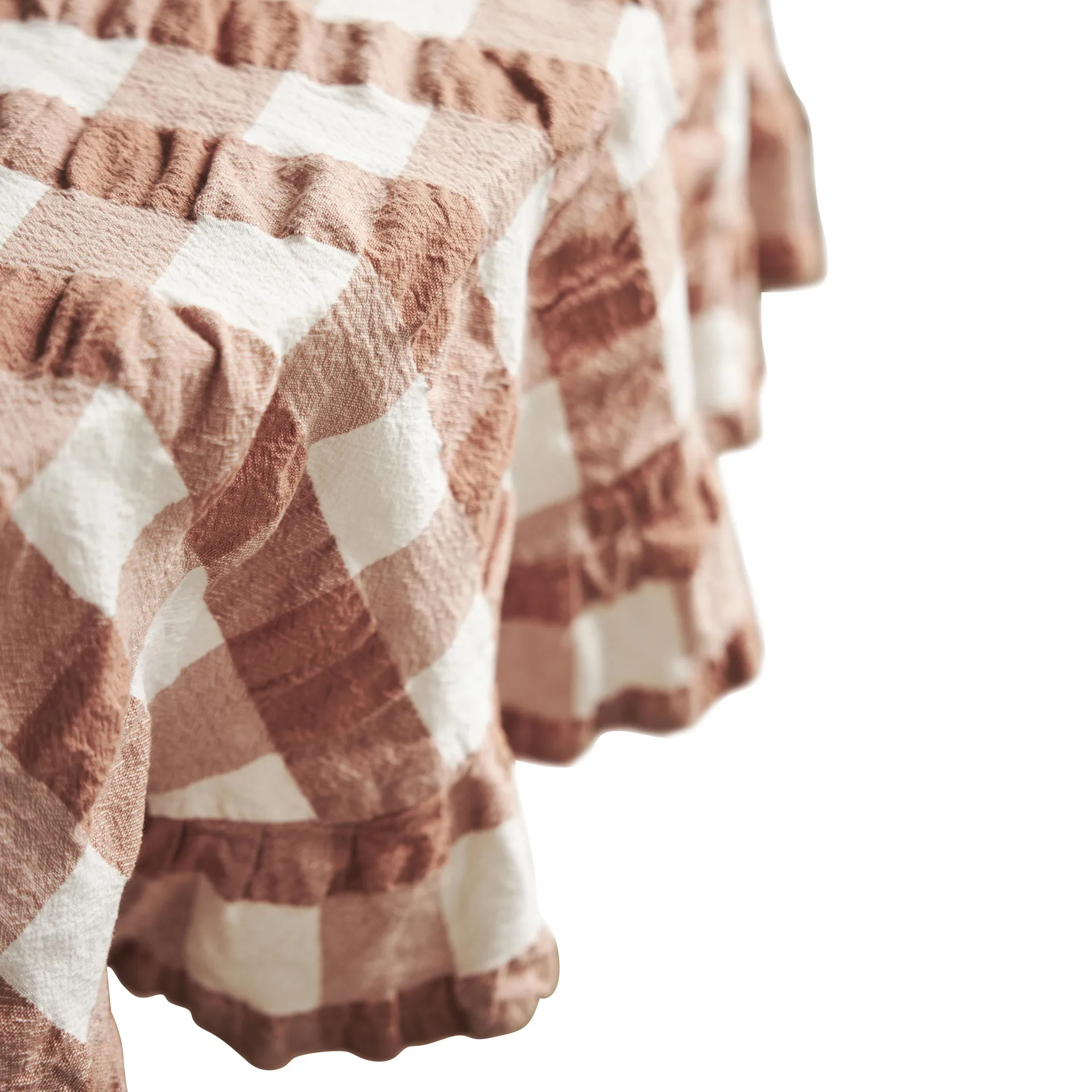 Obrus Kullavik Ø170 cm, Rdzawo-biały Boel & Jan