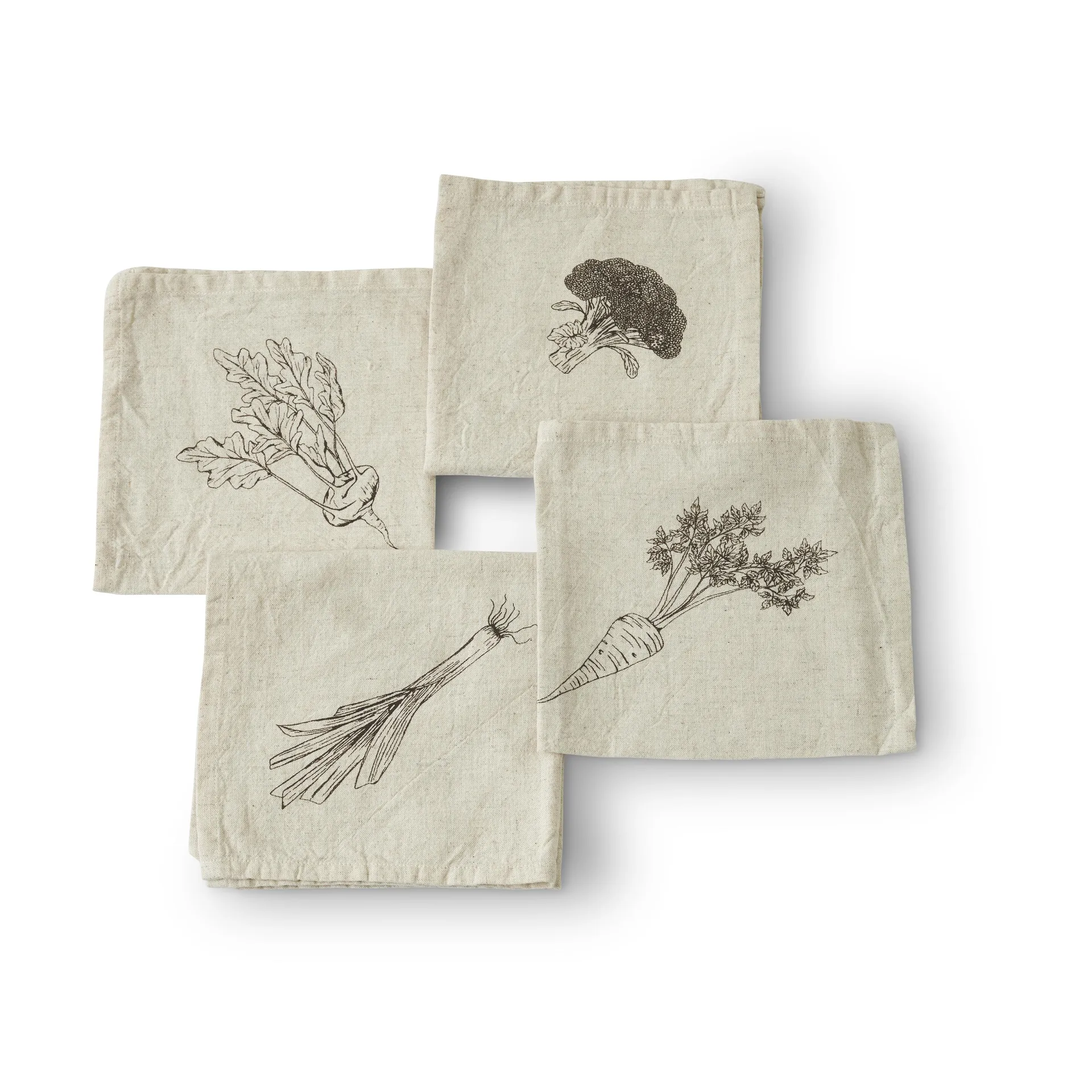 Odla serwetka 40x40 cm 4 Części, Bezowy-brązowy Boel & Jan